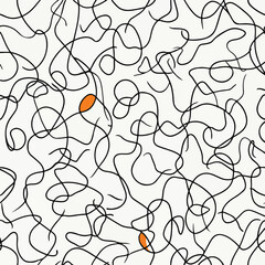 Abstract Chaotic Scribble Line Pattern Design