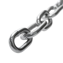 Obraz premium Metal chain links, interlocking, glossy surface, monochrome