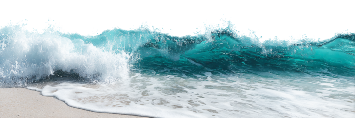 Blue Ocean Wave on transparent background
