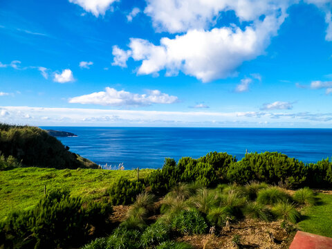 Beautiful view of coastal area on Sao Miguel island.