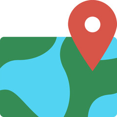 set of flat icon map design