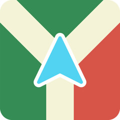 set of flat icon map design