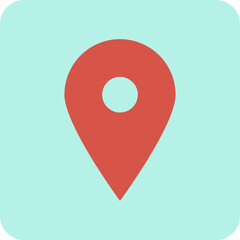 set of flat icon map design