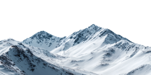 Snowy Mountain Landscape – Isolated PNG on Transparent Background