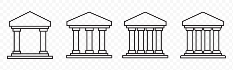 Fototapeta premium Bank icon logo design. Bank sign and symbol, museum, university.