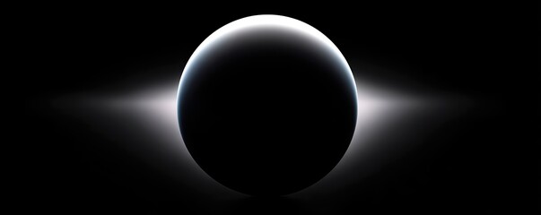 Crescent planet with dramatic rim light, bright limb illumination, soft flares at edges, deep shadowed disk, cinematic cosmic sunrise