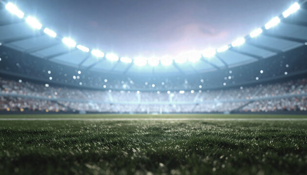 夜のサッカースタジアム 試合 会場 ai生成画像