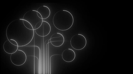 An animated brain icon with a chat symbol creates text. Represents a Large Language Model. AI chatbot, artificial intelligence, conversational and generative technology black background 4k video......