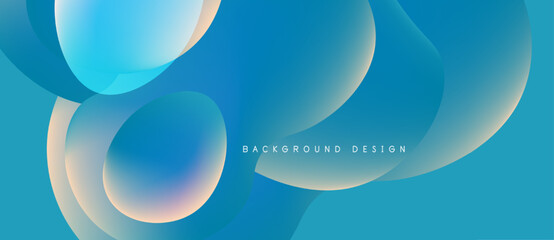 Abstract fluid shapes, vibrant blue hues, gradient colors. Modern design element, smooth transitions, dynamic composition. Background texture.