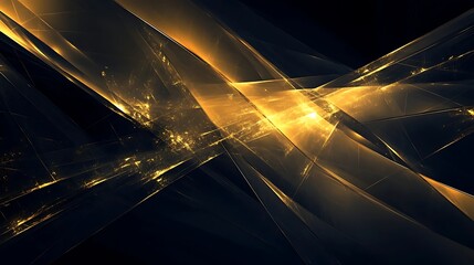 Golden Fractured Diagonal Light Abstract Background