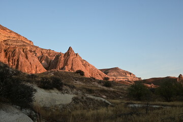 Volcanic Rock Formations and Cave Houses in Cappadocia, Turkey