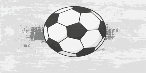 Obraz premium An abstract grunge soccer ball on a distressed background, perfect for a sport or game themed illustration
