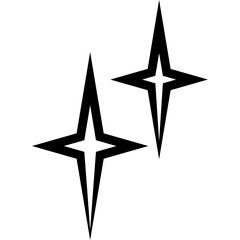 Shine and sparkle stars icon