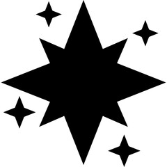 Shine and sparkle stars icon