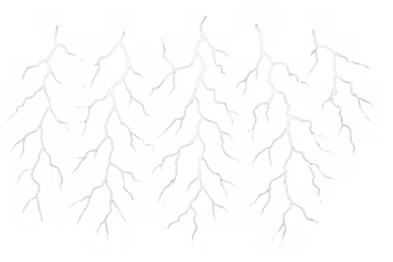 Lightning bolts illustrating electricity, storm, power, and energy. Transparent background for versatile use