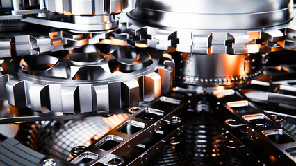 Complex gear system rotating and generating power