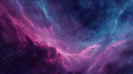 Fototapeta premium A breathtaking view of the cosmos reveals vibrant colors swirling through space full of stars.