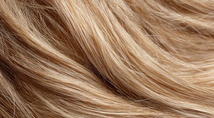 Naklejka premium Close-up view of blonde hair strands (1)
