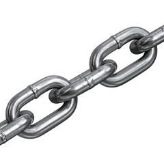Obraz premium Shiny metal chain links on a solid black background