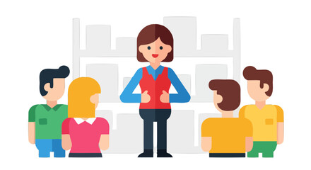 A Presentation Of Information to Colleagues Represented In Striking Graphic Style