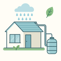 illustration of a house with a tree