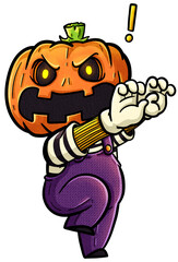 Jack-o'-lantern cartoon illustration