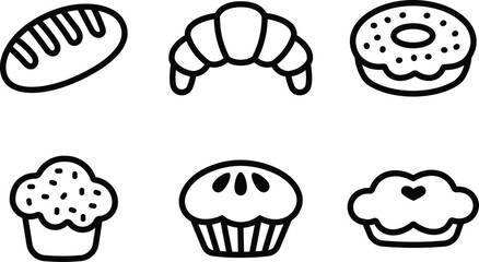 Bakery Pastry Doodle Set