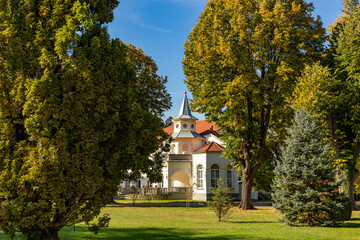 Castle in the park of Banja Koviljaca, Serbia