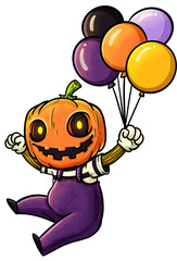 Jack-o'-lantern cartoon illustration