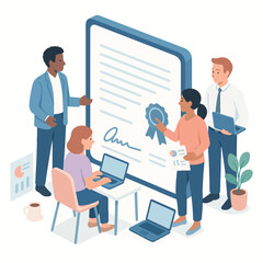 business people working in a meeting