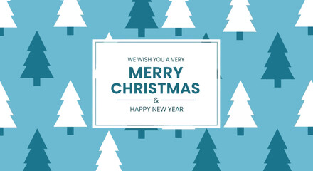 Christmas Tree Pattern Merry Christmas & Happy New Year Illustration