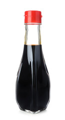 Bottle of soy sauce isolated on white