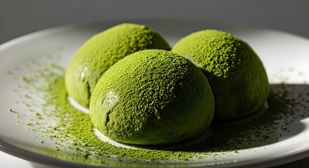 Matcha Mochi Japanese Dessert Studio Photography
