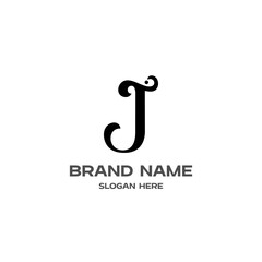 Obraz premium Letter J Logo – Modern Minimalist Monogram Design
