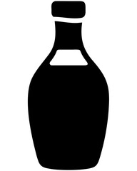 Set of Wine Bottles in Different Styles Silhouette, Outline, Colored Versions. Glass Beer Bottles isolated on white background. Concept of Alcoholic Beverage, Minimalist Design, and Drink Packaging