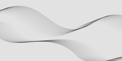 Abstract vector background with black wavy lines. futurstic wave modern design eps10