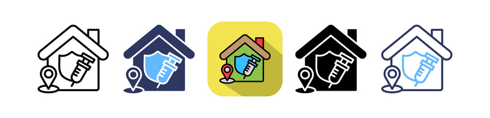 Vaccination Center multiple icon