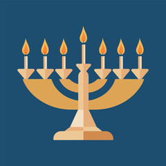 Festival of Lights Hanukkah Illustration Bundle — Minimal Menorah, Dreidel, Gifts, Patterns, and Traditional Jewish Holiday Art Vectors