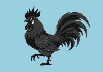 Mascot game black rooster silhouette profile - Gaming logo - Gaming Mascot - esport mascot stock illustration