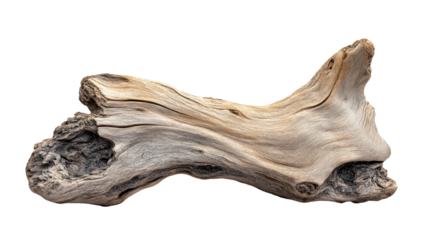 Rugged driftwood capturing essence of weathered nature