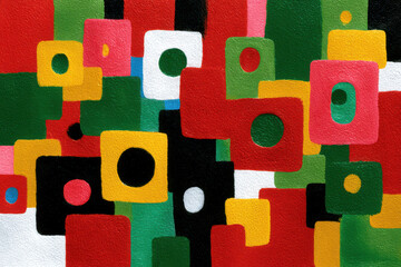 Abstract colorful geometric pattern with rounded squares