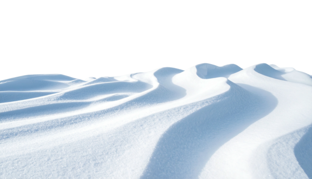 Soft, undulating snowdrifts against a dark, featureless sky - Powered by Adobe