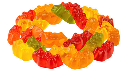 Gummies Round assortment of colorful bear shaped candies