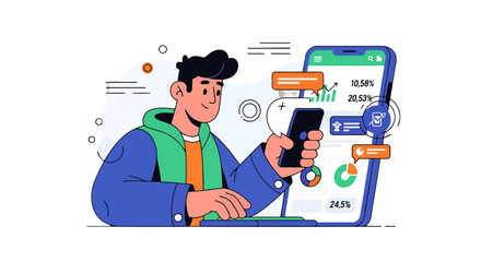 Digital Analyst Engaged In Financial Data Analysis And Strategic Business Planning