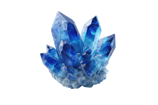 Cluster of vibrant blue crystalline formations
