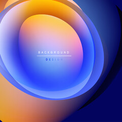 Abstract colorful layers create dynamic visual effect. Gradient hues blend, forming circular shapes. Modern design element.