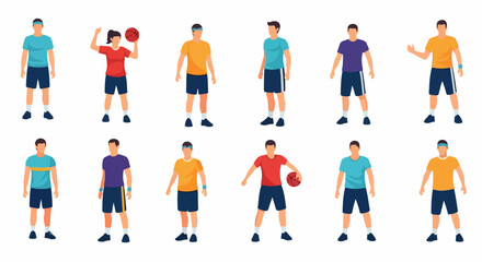 Group of men and women in sportswear