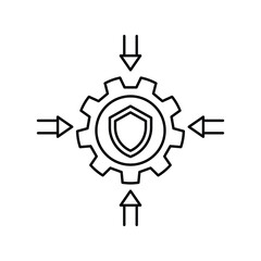 Resilience icon with white background vector stock illustration