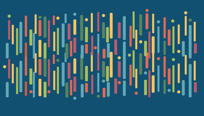 Dna abstract background. Abstract flat style DNA sequence visualization with vertical colorful lines.