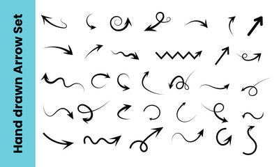 a large set of hand-drawn arrows. 
